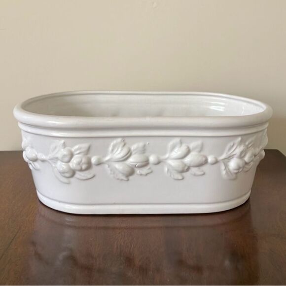 Unbranded Other - Vintage Porcelain Plant Box Planter Vase Trough Vase